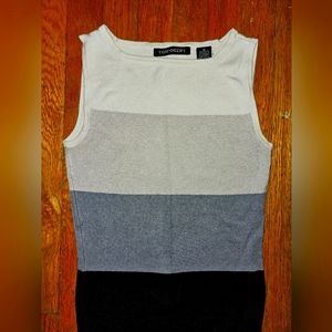 Juniors Sweater tank Black Short Color Block size M